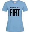 Жіноча футболка I love my fiat Блакитний фото