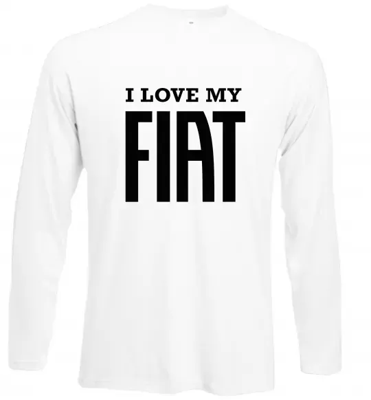 Лонгслів I love my fiat Білий фото