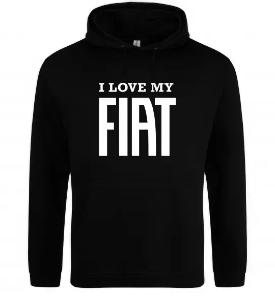 Жіноча толстовка (худі) I love my fiat Чорний фото