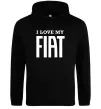 Жіноча толстовка (худі) I love my fiat Чорний фото