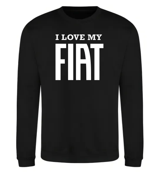 Свитшот I love my fiat Черный фото