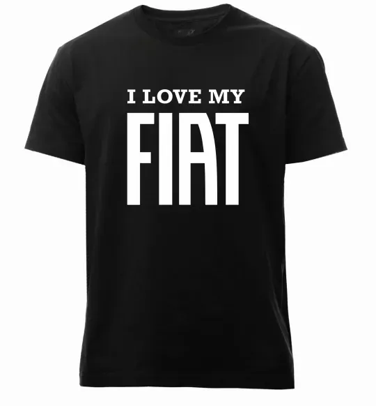 Чоловіча преміум футболка I love my fiat Чорний фото