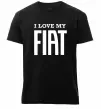 Чоловіча преміум футболка I love my fiat Чорний фото