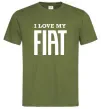 Чоловіча футболка I love my fiat Оливковий фото
