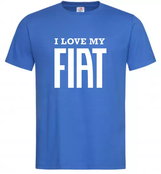 Чоловіча футболка I love my fiat Яскраво-синій фото