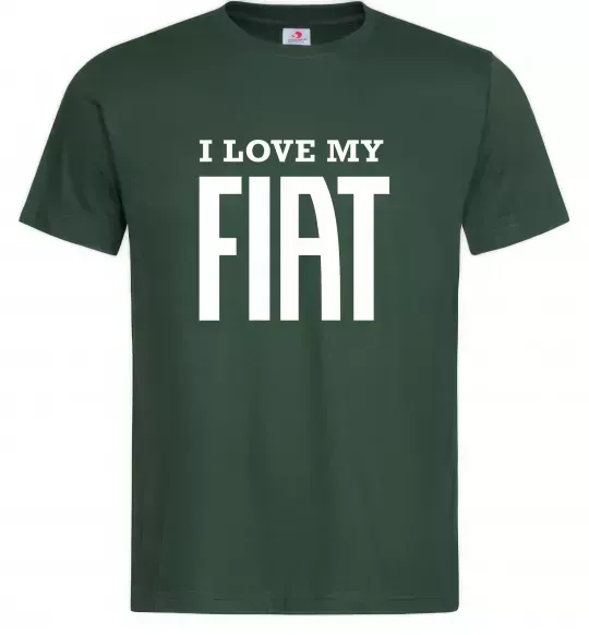 Чоловіча футболка I love my fiat Темно-зелений фото
