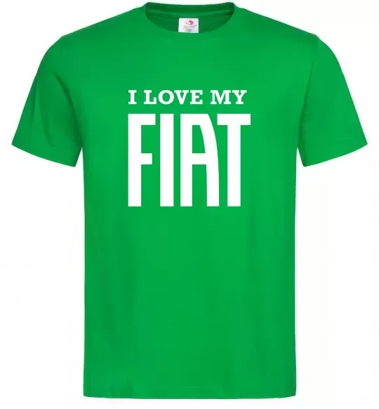 Чоловіча футболка I love my fiat Зелений фото