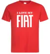Чоловіча футболка I love my fiat Червоний фото