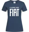 Жіноча футболка I love my fiat Темно-синій фото