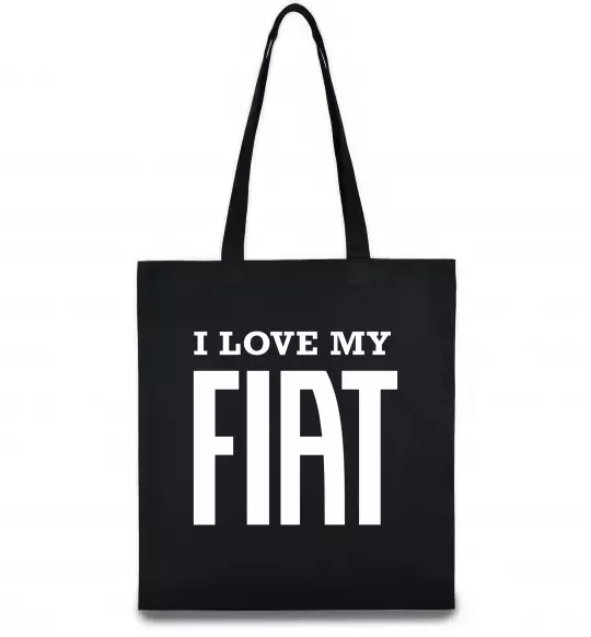 Эко-сумка I love my fiat Черный фото
