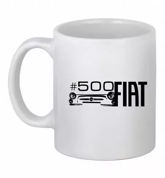 Чашка керамическая Fiat500 Белый фото