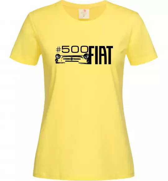 Женская футболка Fiat500 Лимонный фото