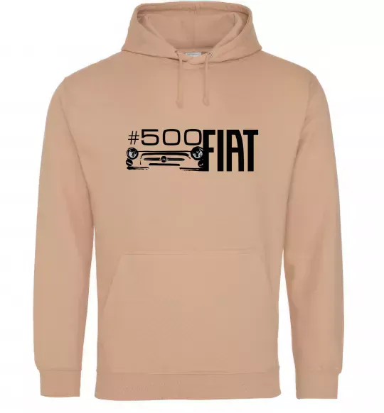 Чоловіча толстовка (худі) Fiat500 Пісочний фото