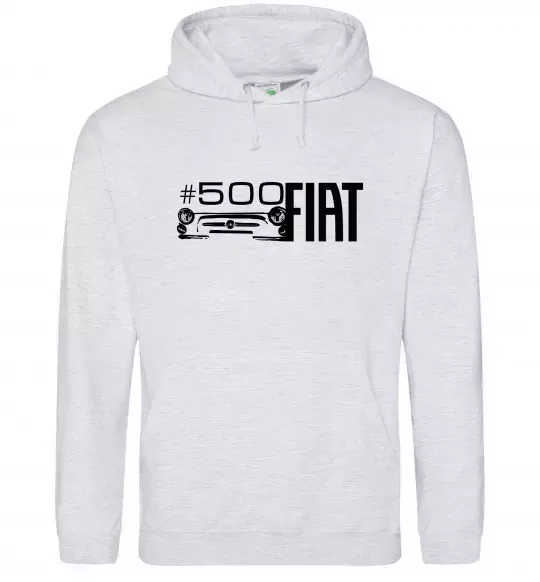 Жіноча толстовка (худі) Fiat500 Сірий меланж фото