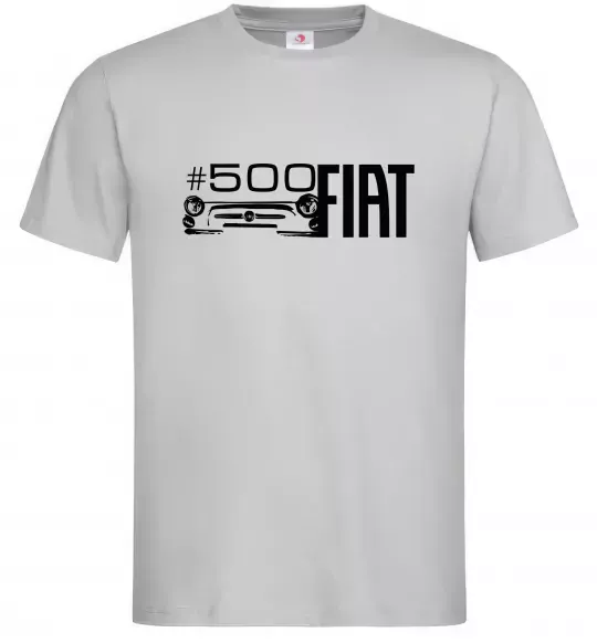 Чоловіча футболка Fiat500 Сірий фото