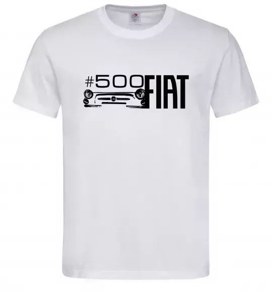 Чоловіча футболка Fiat500 Білий фото