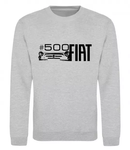 Свитшот Fiat500 Серый меланж фото