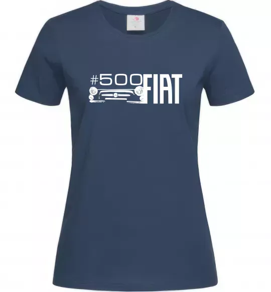 Женская футболка Fiat500 Темно-синий фото