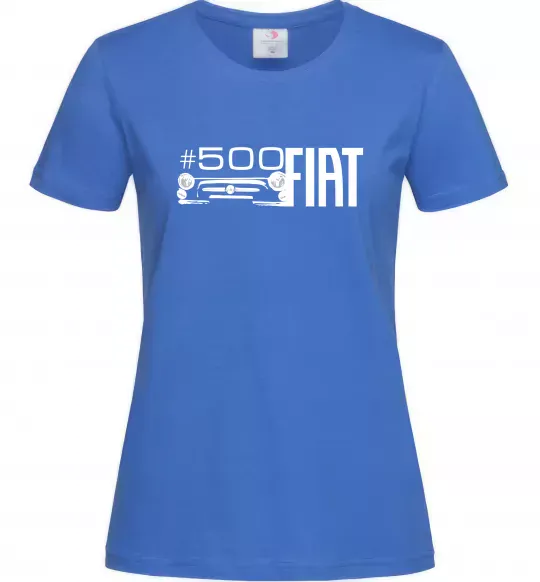 Женская футболка Fiat500 Ярко-синий фото