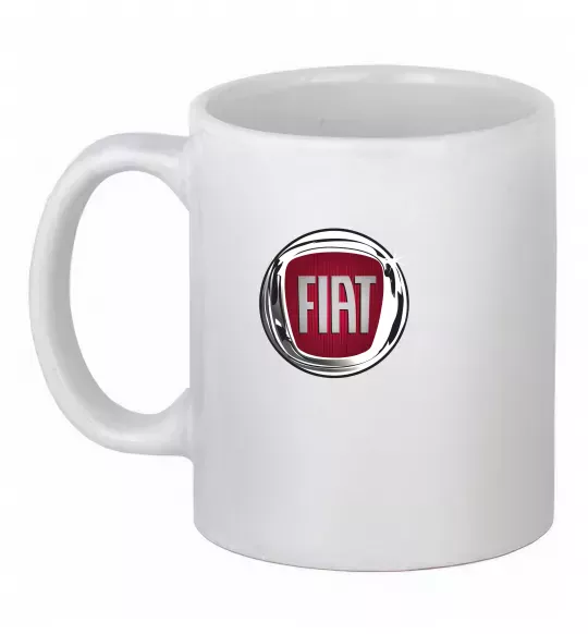 Чашка керамическая Fiat logo Белый фото