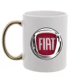 Чашка з кольоровою ручкою Fiat logo Золото фото