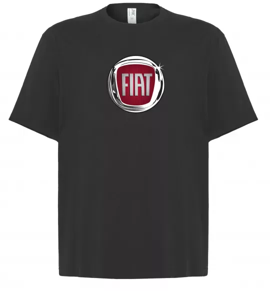 Футболка Оверсайз Fiat logo Чорний фото