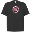 Футболка Оверсайз Fiat logo Чорний фото