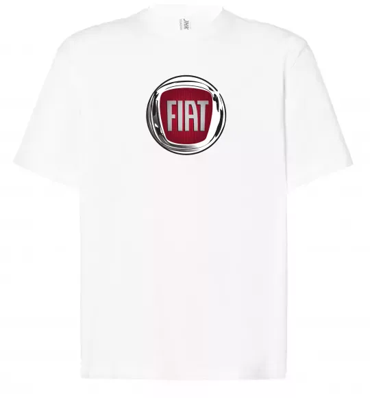 Футболка Оверсайз Fiat logo Білий фото