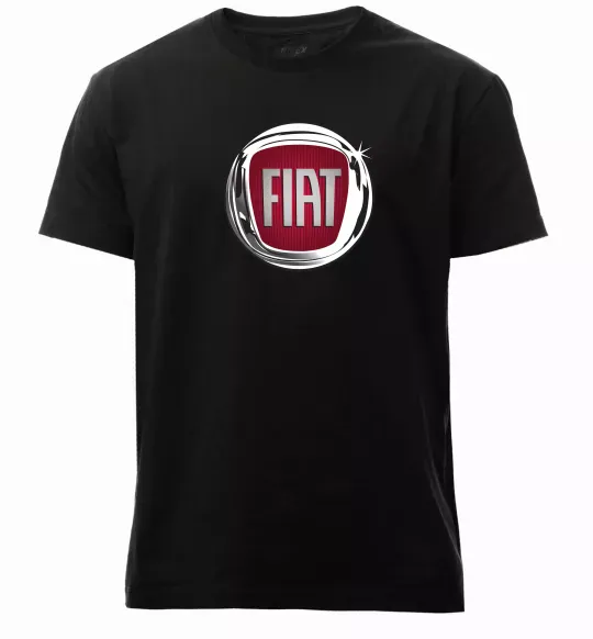 Чоловіча преміум футболка Fiat logo Чорний фото