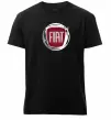 Чоловіча преміум футболка Fiat logo Чорний фото