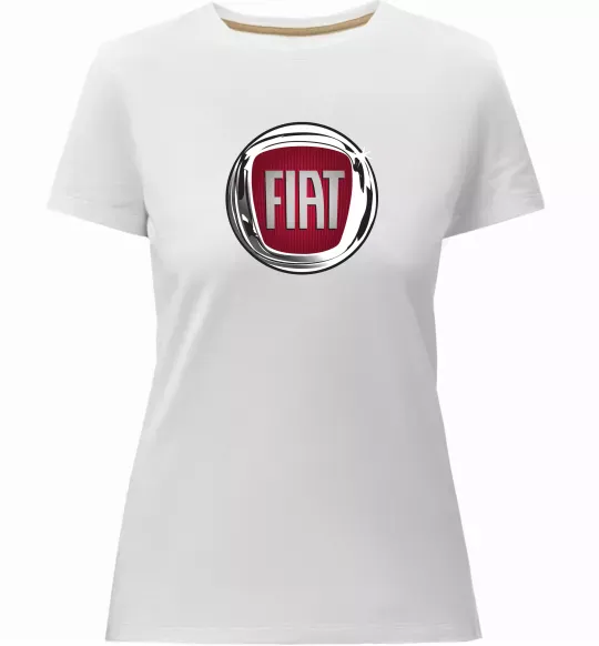 Женская премиум футболка Fiat logo Белый фото