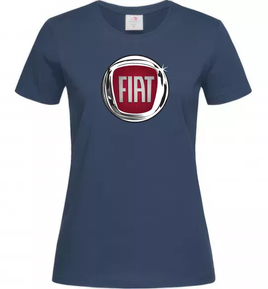 Жіноча футболка Fiat logo Темно-синій фото