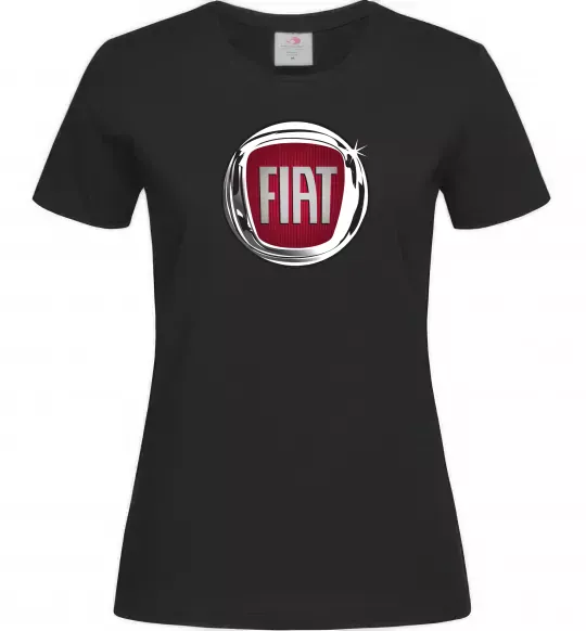 Жіноча футболка Fiat logo Чорний фото