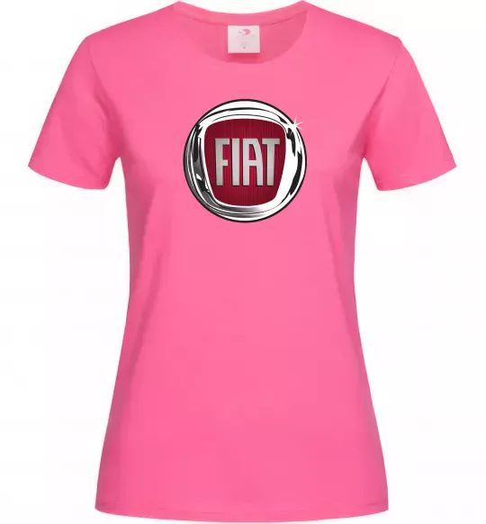 Жіноча футболка Fiat logo Яскраво-рожевий фото