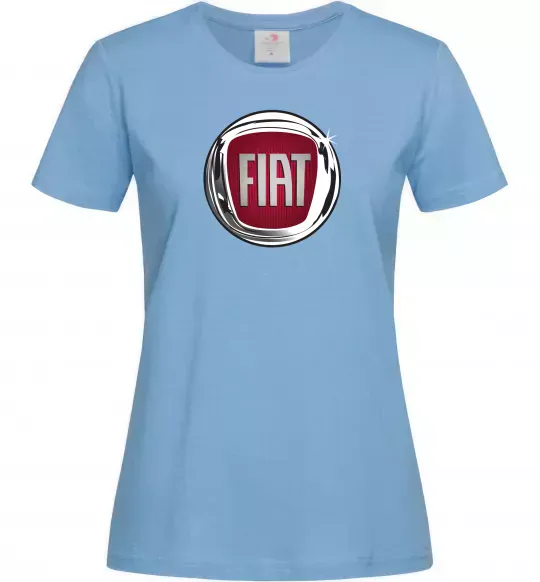 Жіноча футболка Fiat logo Блакитний фото