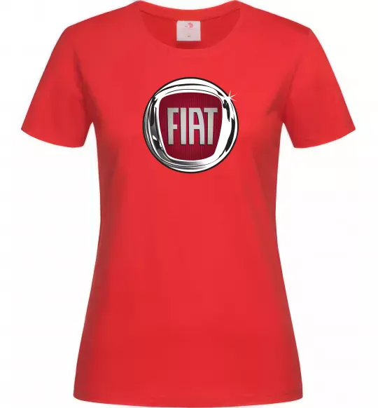 Жіноча футболка Fiat logo Червоний фото