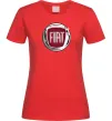 Жіноча футболка Fiat logo Червоний фото