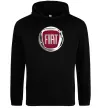 Чоловіча толстовка (худі) Fiat logo Чорний фото
