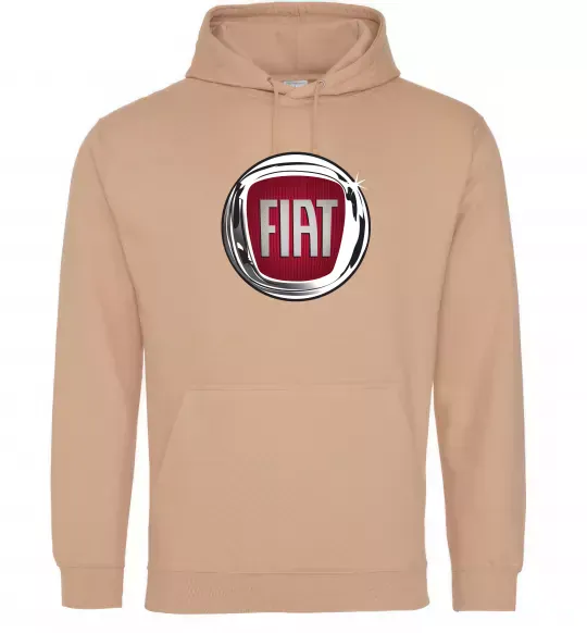 Чоловіча толстовка (худі) Fiat logo Пісочний фото