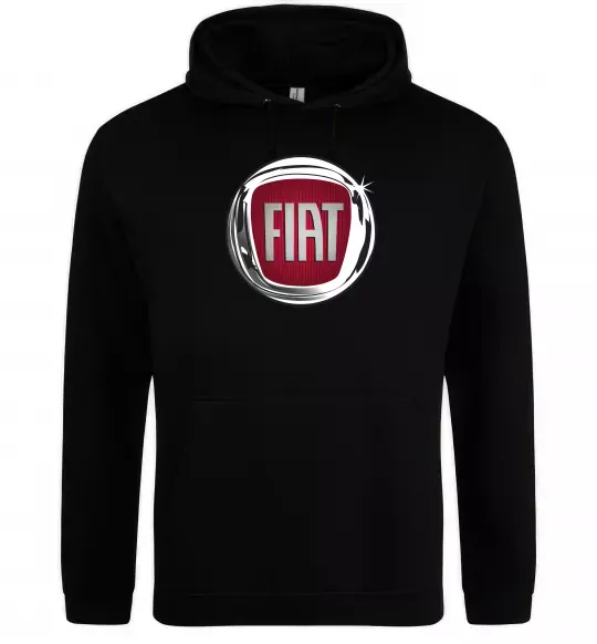 Женская толстовка (худи) Fiat logo Черный фото