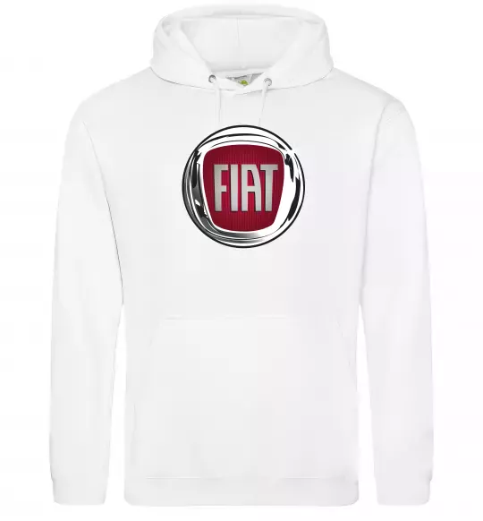 Женская толстовка (худи) Fiat logo Белый фото