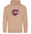 Женская толстовка (худи) Fiat logo Песочный фото