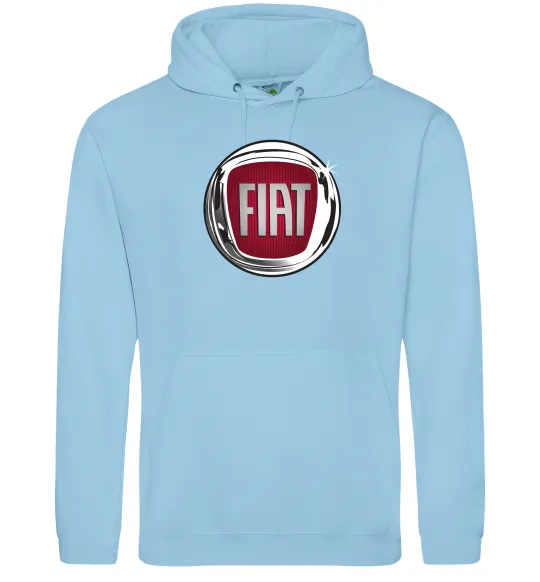 Женская толстовка (худи) Fiat logo Голубой фото