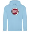 Женская толстовка (худи) Fiat logo Голубой фото
