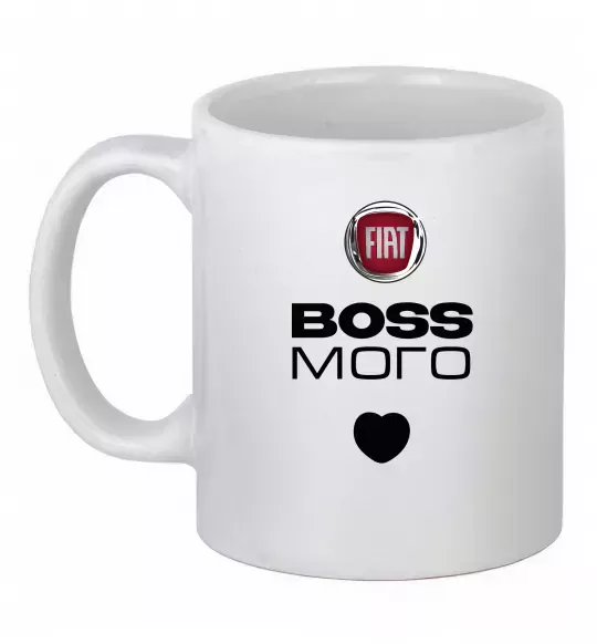 Чашка керамическая Fiat boss Белый фото