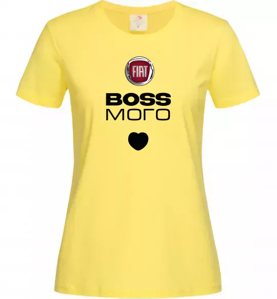 Жіноча футболка Fiat boss Лимонний фото