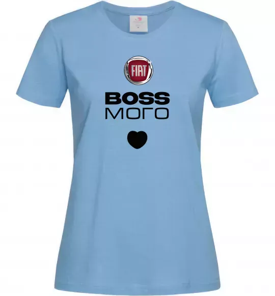 Жіноча футболка Fiat boss Блакитний фото
