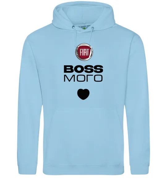 Женская толстовка (худи) Fiat boss Голубой фото