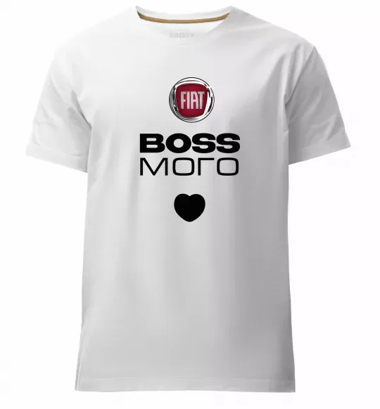 Мужская премиум футболка Fiat boss Белый фото