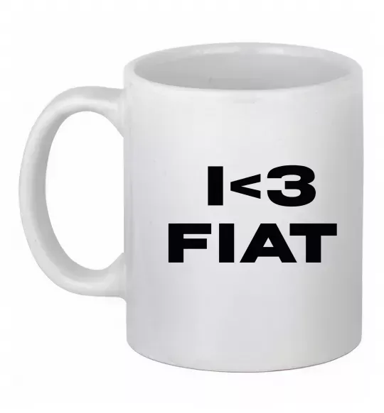 Чашка керамическая I <3 Fiat Белый фото